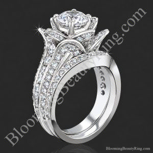 1.67 ctw. Original Small Blooming Beauty Flower Ring Set – polished - Blooming Beauty Ring
