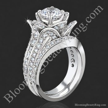 1.67 ctw. Original Small Blooming Beauty Flower Ring Set – polished - Blooming Beauty Ring