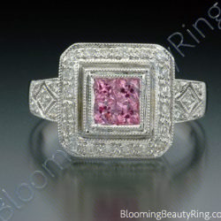 .65 ctw. Invisible Set Pink Sapphire and Diamond Ring - cgrRG194