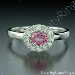 .60 ctw. Pink Sapphire and Diamond Raised Ring - cgrRG197