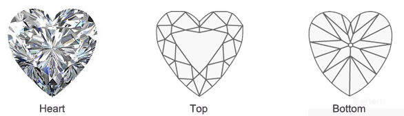 Popular Loose Heart Diamond Shape