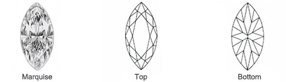 Popular Loose Marquise Diamond Shape