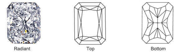 Popular Loose Radiant Diamond Shape