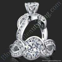 Crossover Style w/ Swirling Graduated Accent Diamonds