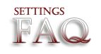 Settings FAQs