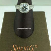 Simon G Passion Escalating Set Halo Bridal Ring - MR2181