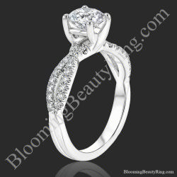 The Diamond Ascent – Openwork Diamond Engagement Ring – bbr729e standing up