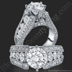 The High Class Escalating Split Shank Diamond Engagement Ring