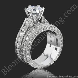 2.90 ctw. 14K Gold Diamond Engagement Ring Set - nrd411eb-1