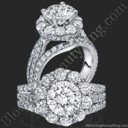 The Rising Diamond – Split Halo – Engagement Ring