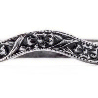 wb018bbr | Antique Filigree Wedding Band | Heavily Engraved | Floral Band