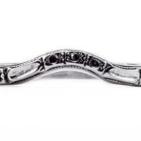 wb020bbr | Antique Filigree Wedding Band | Curved | Heavily Engraved | Flowers