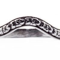 wb026bbr | Antique Filigree Wedding Band | Curved | Engraved | Thin Band with Flower Detailing