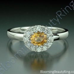 .65 ctw. Round Yellow Sapphire and Diamond Ring - cgrRG188